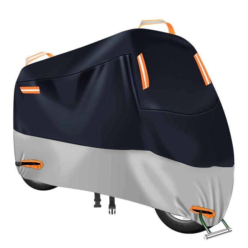 バイクカバー 原付カバー 420D厚手 防水・耐熱・溶けない 車体カバー 大型/原付対応 汎用 破れにくい ..