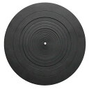 直径 300mmゴム製シリカゲルレコードプレーヤーマットターンテーブルスリップマット 超薄型 帯電防止 防振マット(12 インチ, 黒)