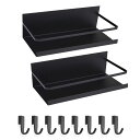 マグネットラック 冷蔵庫 キッチンラック バスルームラック マグネット スパイスラック 棚 マグネット収納 冷蔵庫ラック 洗濯機 収納 2個セット フック付き ...