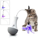 電動猫おもちゃ ペット猫インセンティブ知能玩具 室内自動ねこ羽付きおもちゃ 人気ネコ用知育玩具 ダルマ だるま 猫のプレゼント 猫を鍛える玩具バッテリ駆動 寂し...