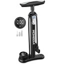 MOHEGIA 自転車 空気入れ: デジタル エアポンプ - 仏式/米式/英式バルブ対応 - 数字表示 デジタル圧力計 - ブラック