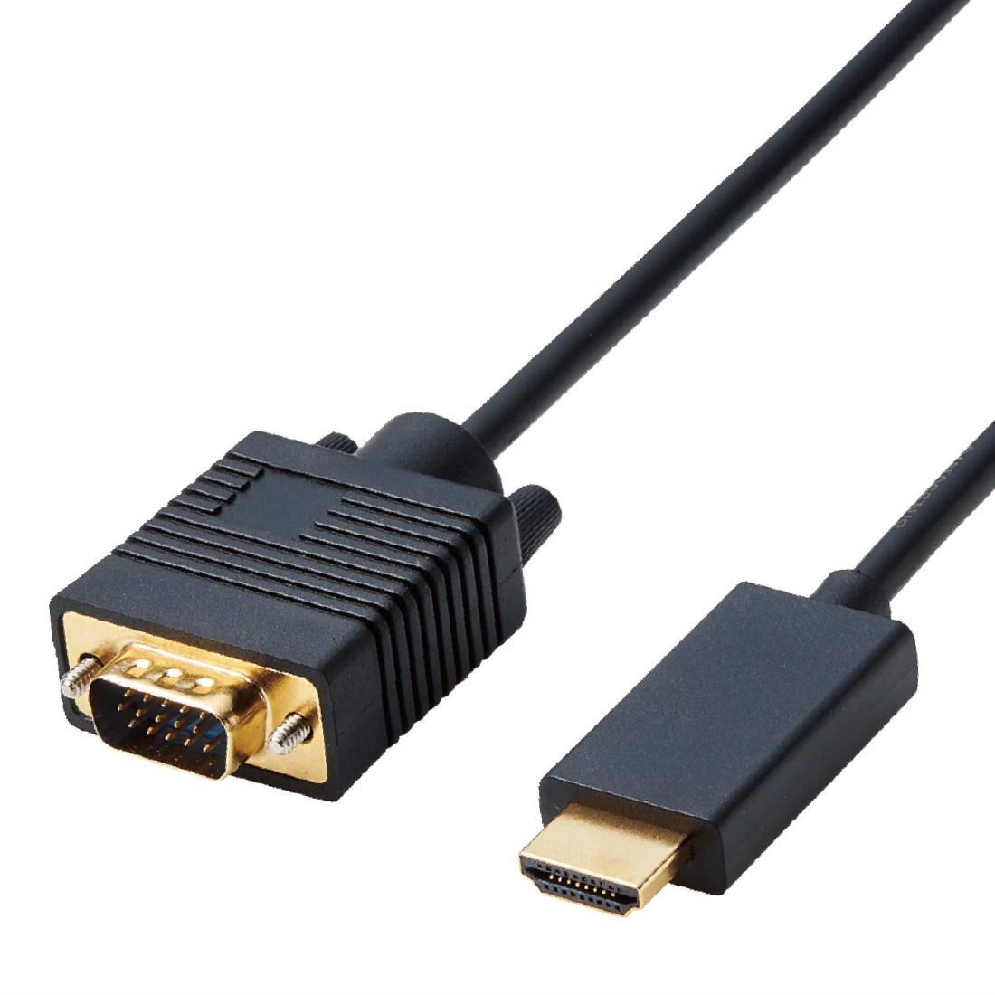 エレコム(ELECOM) 変換ケーブル HDMI VGA 1.0m ブラック CAC-HDMIVGA10BK