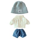 niannyyhouse 人形の服 20cm 着せ替え 帽子+セーター+半ズボン 3点セット ツイストセーター ぬいぐるみ 用 綿人形の服 人形ベビー服 (b2)