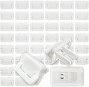 DELUXEFOX コンセントキャップ コンセントカバー 【50個セット】 感電防止コンセントカバー 安全キャップ 子供の保護 感電防止 セット コンセントガード セーフティーカバー トラッキング防止 ほこり防止 抜けにくい ペット 保護 自宅や保育園に適用