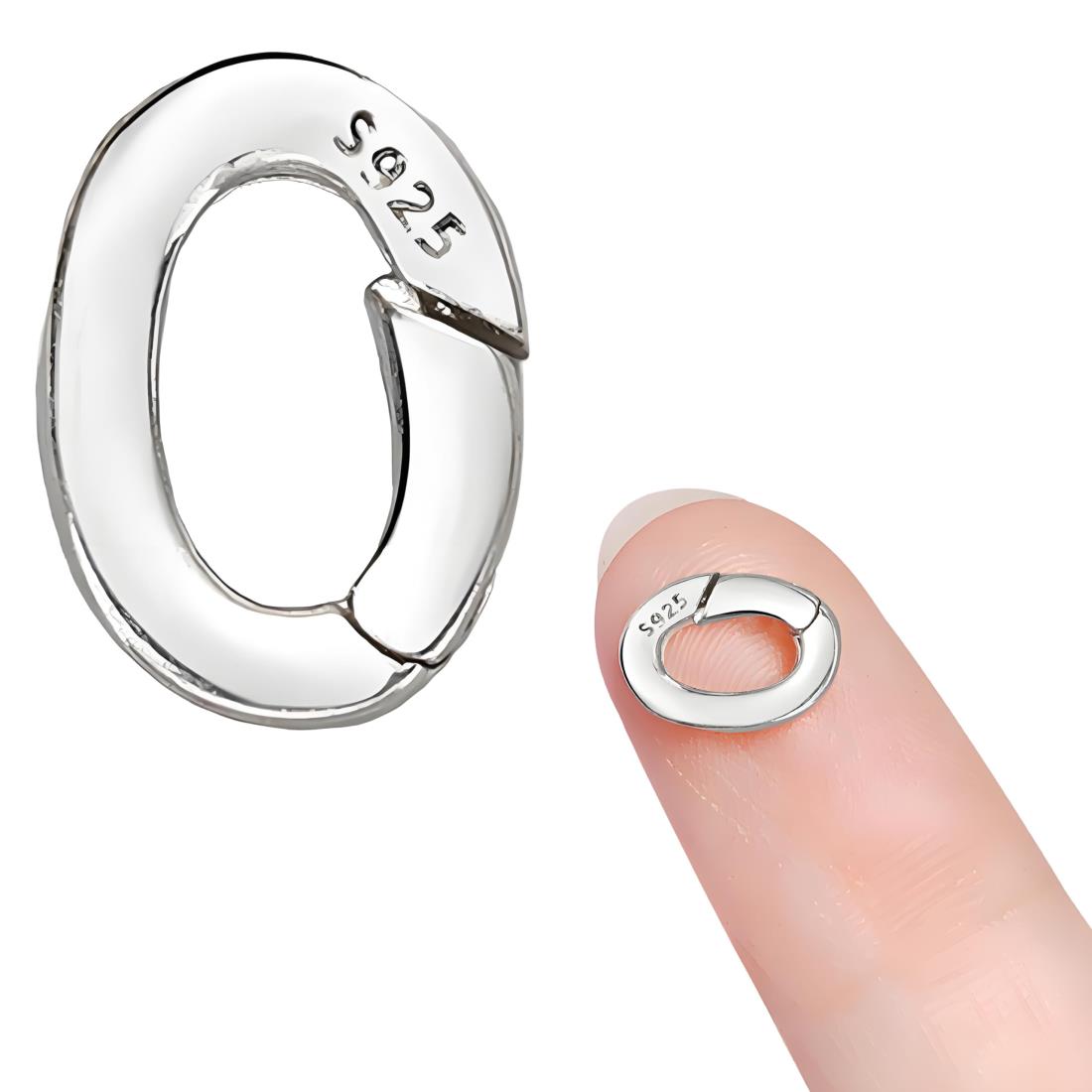 aninako カラビナ 丸 シルバー925製 ネックレス 留め具 パーツ ブレスレット アクセサリー ハンドメイ..