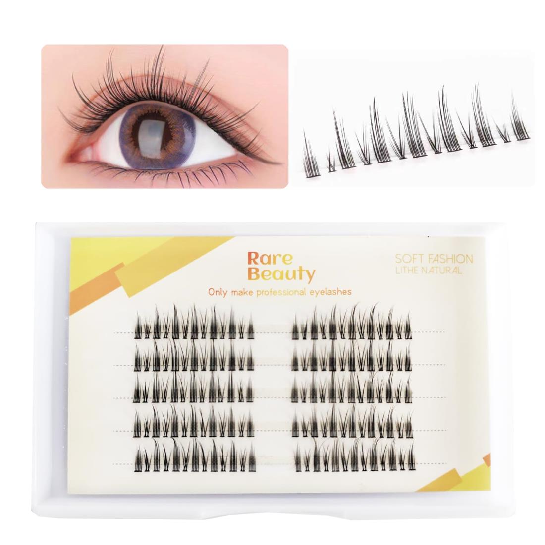 GRTUFOBA つけまつげ ナチュラル 部分つけま 上まつげ 高級繊維 芯が柔らか 超軽量 柔らかく 手作り再..