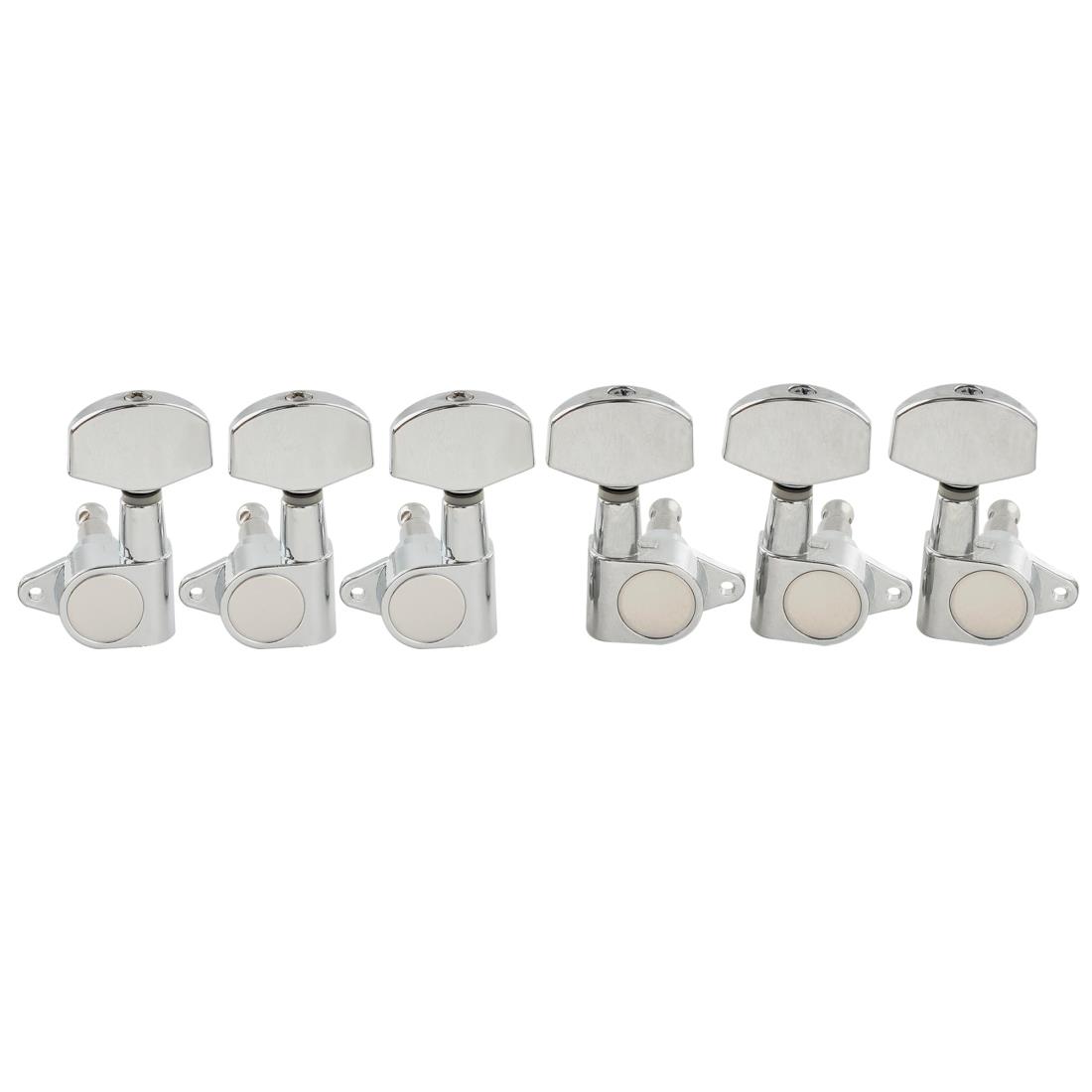 Musiclily Pro エピスタイル 3対3 ギター用ペグ、ビッグボタンクロム