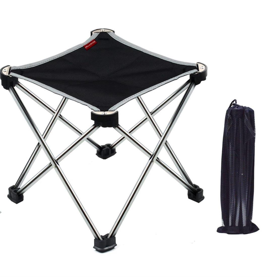 アウトドアチェア折りたたみ椅子コンパクト イス 持ち運び キャンプ用軽量 収納バッグ付き 折りたたみチェア レジャー 背もたれなし (ガンカラー)