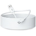 家庭用セキュリティカメラやUSB Cポート付きデバイス用の5M USB C電源延長ケーブル、USB AからUSB Cへの耐久性のある充電とデータ同期コード - ホワイト