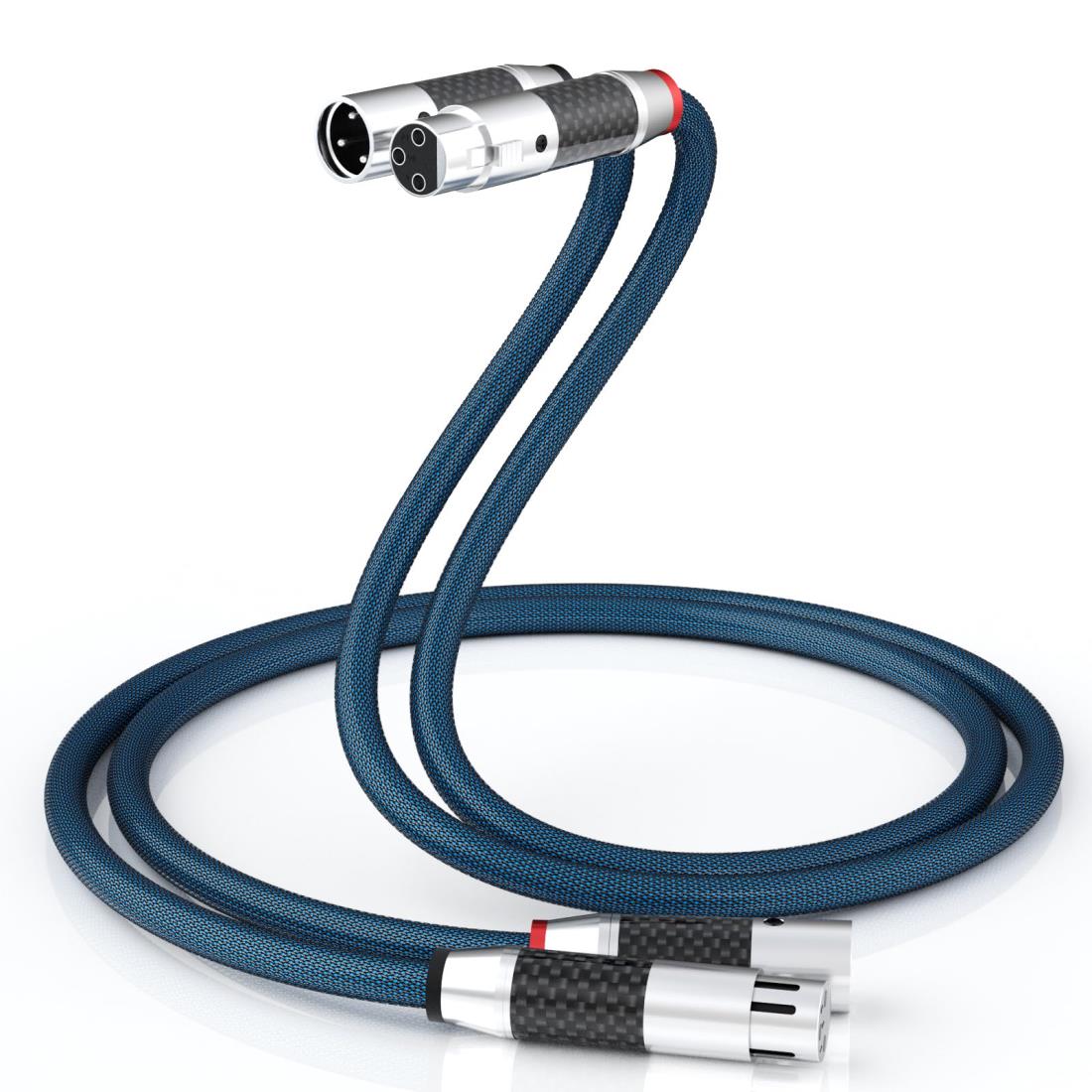 Monosaudio XLRケーブル バランスケーブル マイクケーブル 5N単結晶銅 銀メッキコネクタ XLRメス-XLRオス xlr接続 オーディオケーブル 耐久性 ホームシアター、AVレシーバー、スピーカー、パワーフィルタ、アンプ、サウンドシステム用 ブラック ペア (1m)