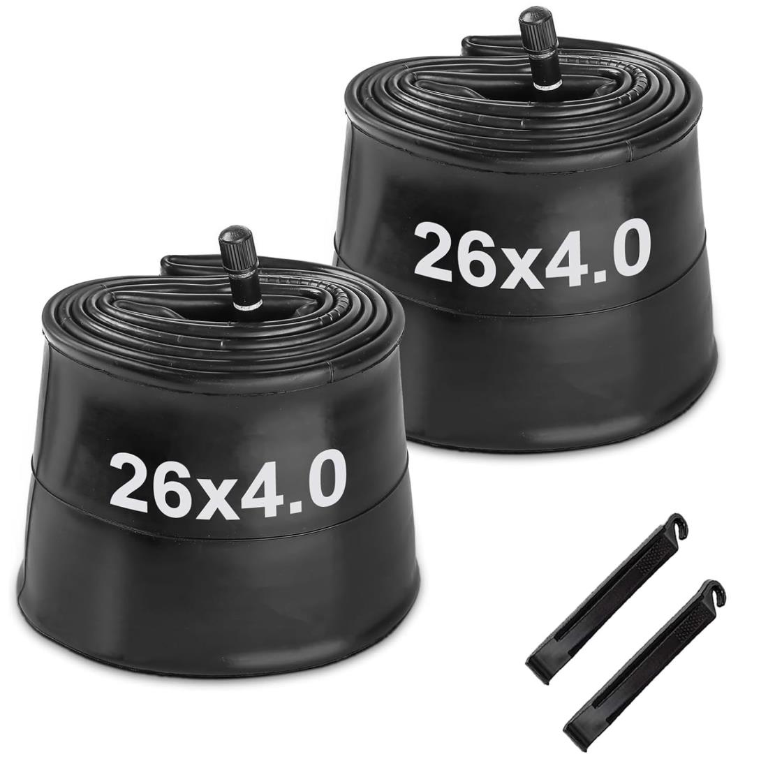 MOHEGIA 2本セット ファットタイヤチューブ: 26x4.0インチ 電動自転車インナーチューブ ...