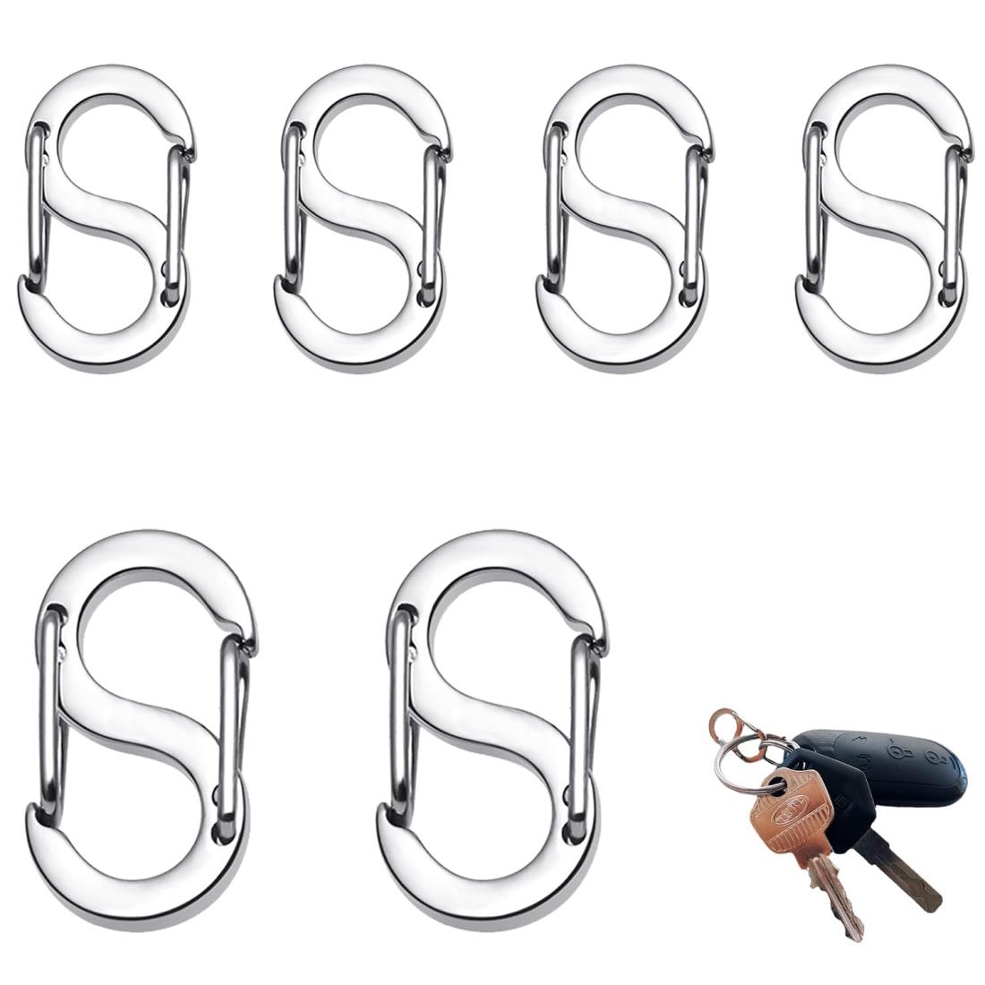 接続バ クル フックネックレス 留め具 ネックレス 金具 ステンレス製S字フック装飾アクセサリー 【6個入り】のサイズがあります ネックレスの装飾や取り付け、キ...