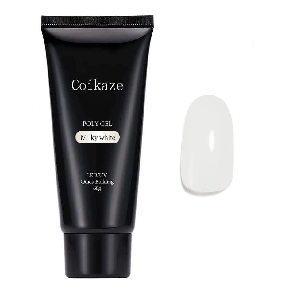 ポリジェル 単品 ジェルネイル 長さだしジェル 60g入り 初心者にも使える UV・LED対応 (ミルキーホワイ..