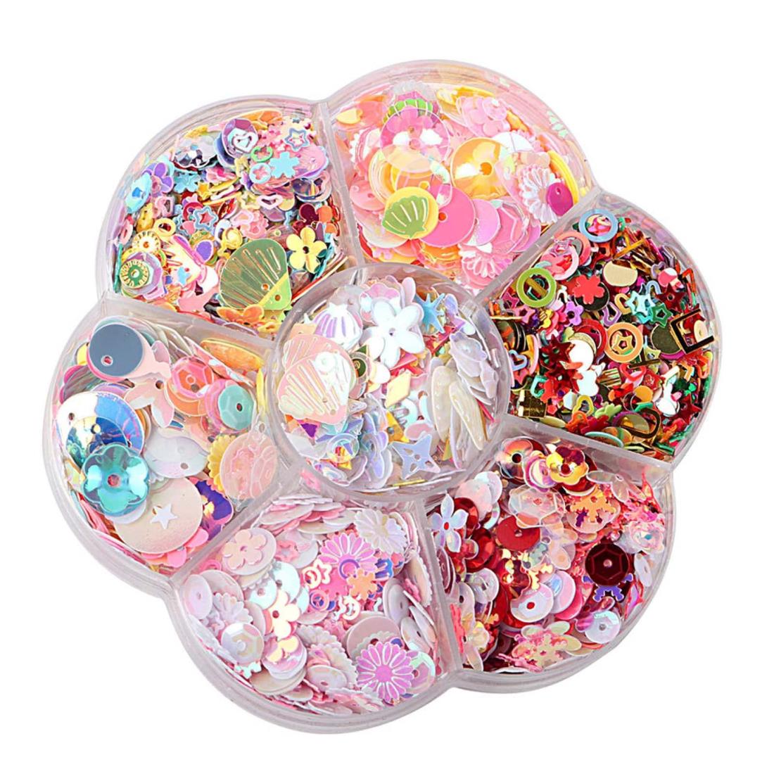 Hitasi スパンコール カラフルスパンコール DIY ミックス アクセサリー パーツ 衣装 手作り DIY スパン..