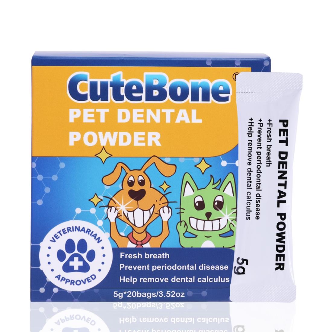 CuteBone ペット用 犬 猫 ふりかけ 口腔ケア 歯磨き 歯磨き粉 犬猫用 口臭 口内ケア 大容量 歯石除去 ..