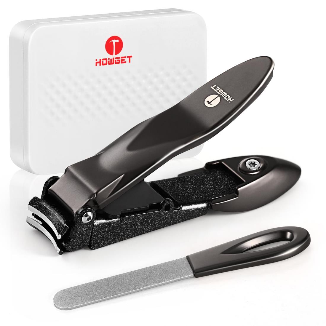 HOWGET 爪切り つめきり 飛び散り防止 切れ味いい 手足用 男女兼用 には 高級爪やすり付き 専用の収納..