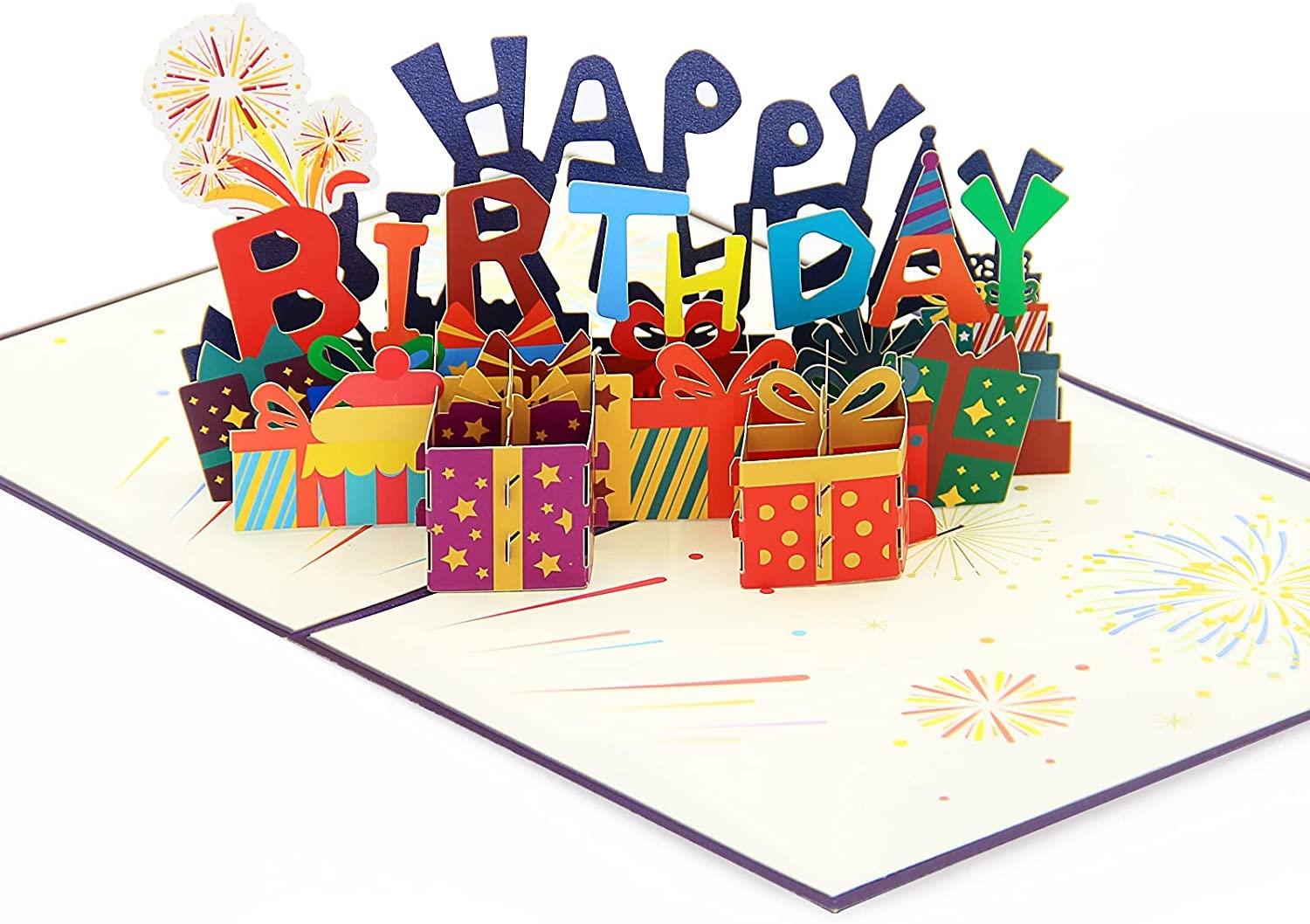 バースデーカード 立体 3Dケーキ お誕生日おめでとうカードをポップアップ 誕生日メッセージカード手作りギフト 親戚、恋人、両親、教師、友達、子供たちへ 誕生日...