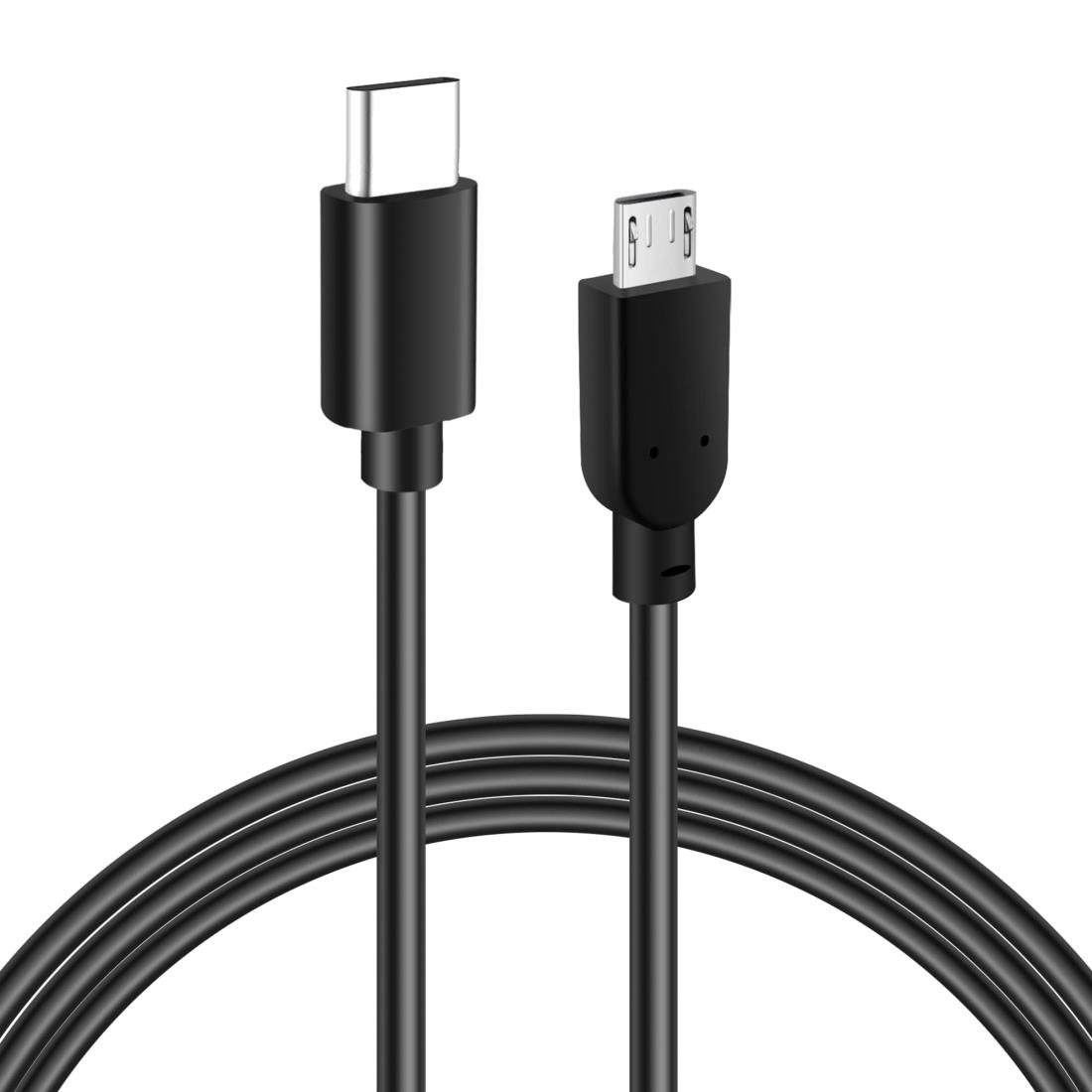 マイクロ USBケーブル 30CM シールド(USB C to micro)OTG Cable Type-C Micro-Bケーブル 0.3M 480Mbps..