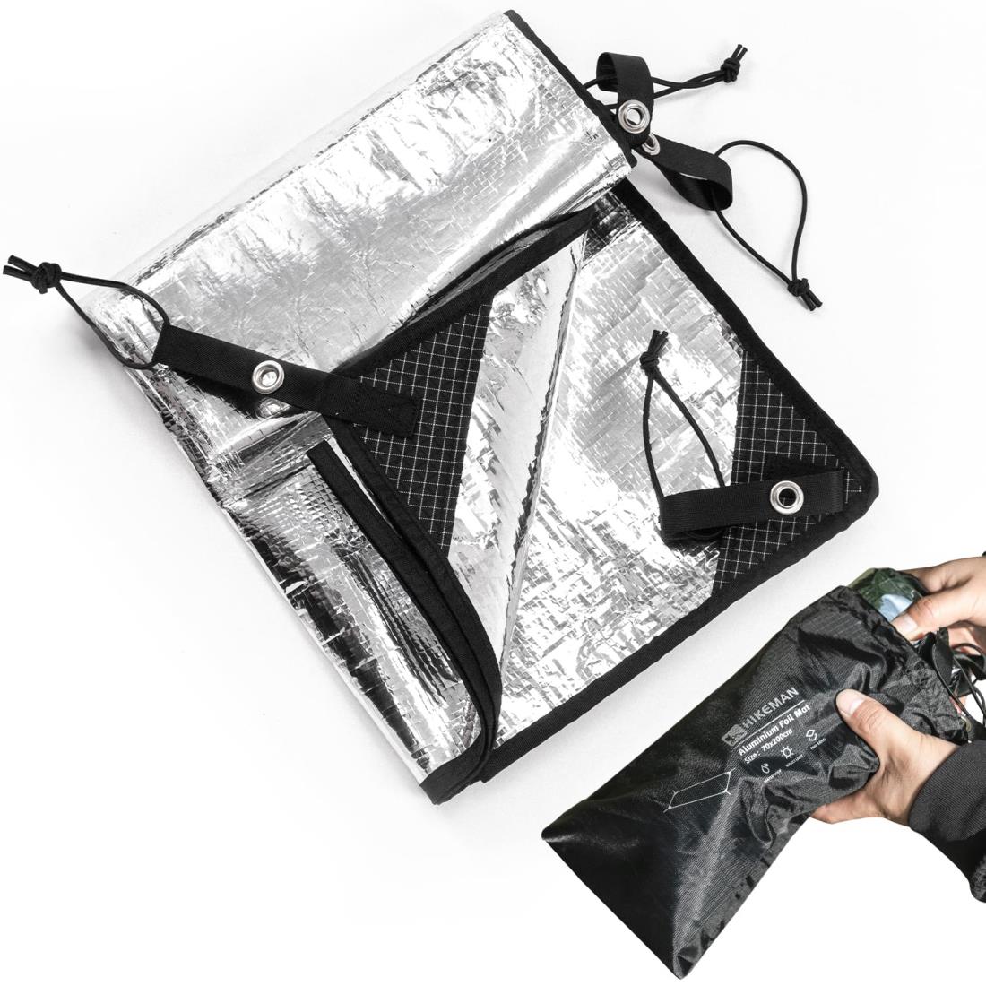 アルミシート 防水シート 銀マット 保温シート 断熱シート テントシート 5in1多機能 収納袋付き 軽量 ..