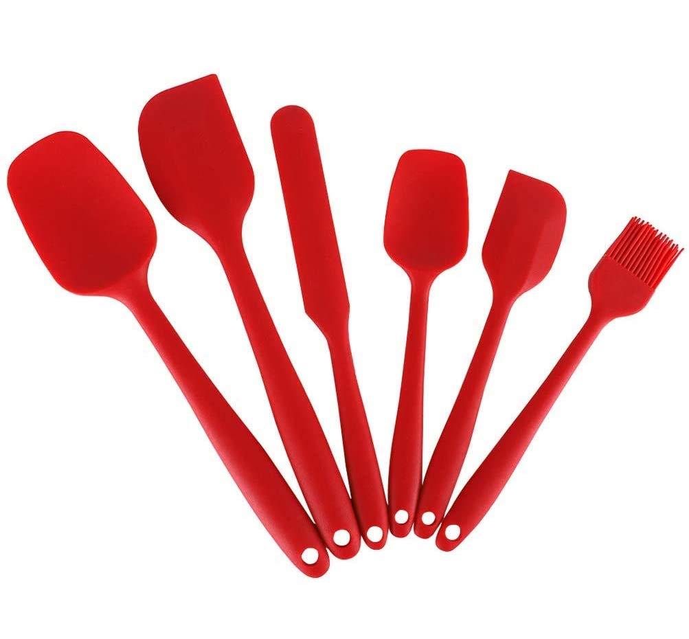 shumeifang シリコン キッチンツールセット 6点 多機能調理器具セット 耐熱・耐冷 調理用スプーン おた..