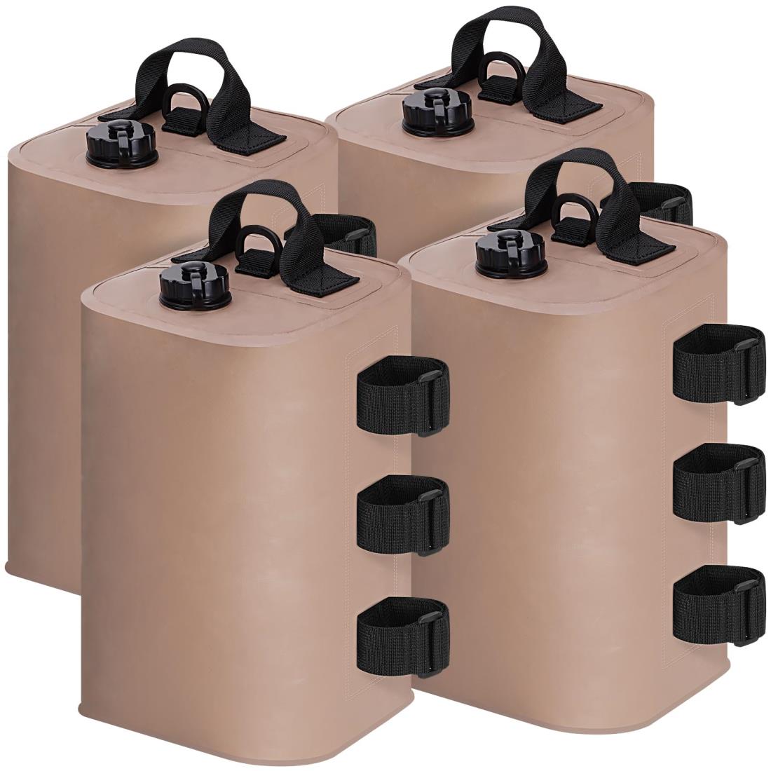 テント 重り 4個セット ウェイトバッグ おもり マルチウェイト 10リットル タープテント用 バンドテープ付き 注水タイプ 屋外 重し袋 ワンタッチタープ ビーチパラソル タープテント用 万能ウェイト
