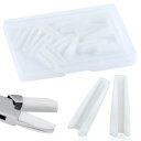 LEONTOOL がま口 仕上げペンチ専用 口部の樹脂パーツ 8ペア テンプル用ヤットコ ナイロンカバー 交換部品 ナイロンジョープライヤー交換用ジョー 平やっとこ メガネ 調整 工具 交換用パーツ 平ヤットコ メガネ調整ペンチ キズなし 取り替え用パーツ 傷がつかない 精密作業 メ