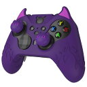 PlayVital Cute Demon Xbox Elite WirelessコントローラーSeries 2対応用シリコンカバー、Xbox Elite Series 2 Core対応用可愛い悪魔風シリコンカバー、サムグリップキャップ付属【パープル】