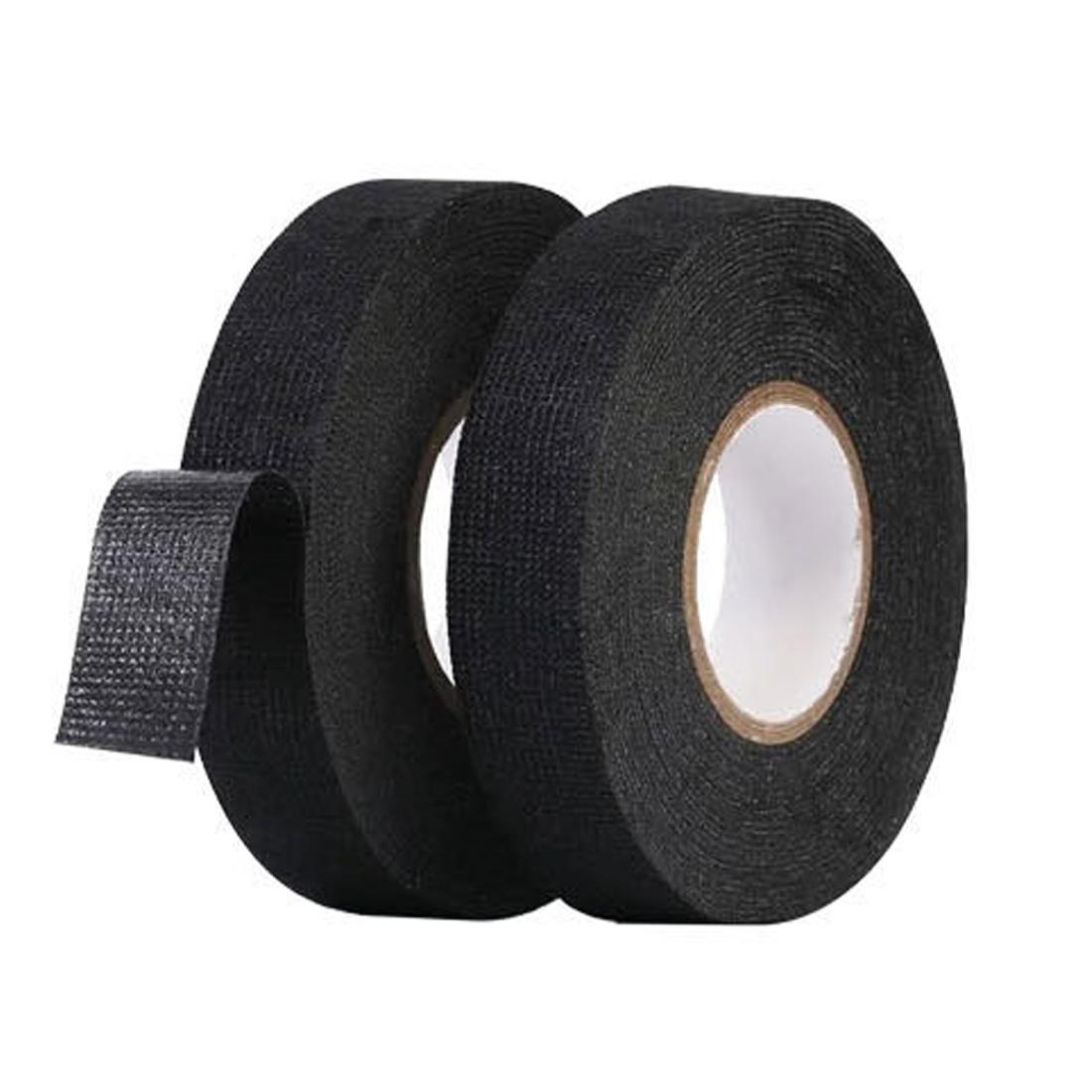 絶縁テープ 2個入り 幅19mm×長さ15m×厚さ0.3mm 自動車用絶縁テープ 自動車布テープ アセテート粘着テー..