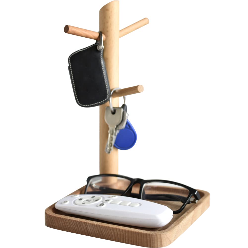 HIGHAWK玄関収納 鍵置く 鍵ホルダー 枝 オフィス 木製 小物収納 アクセサリー 収納 簡単組立 キースタ..