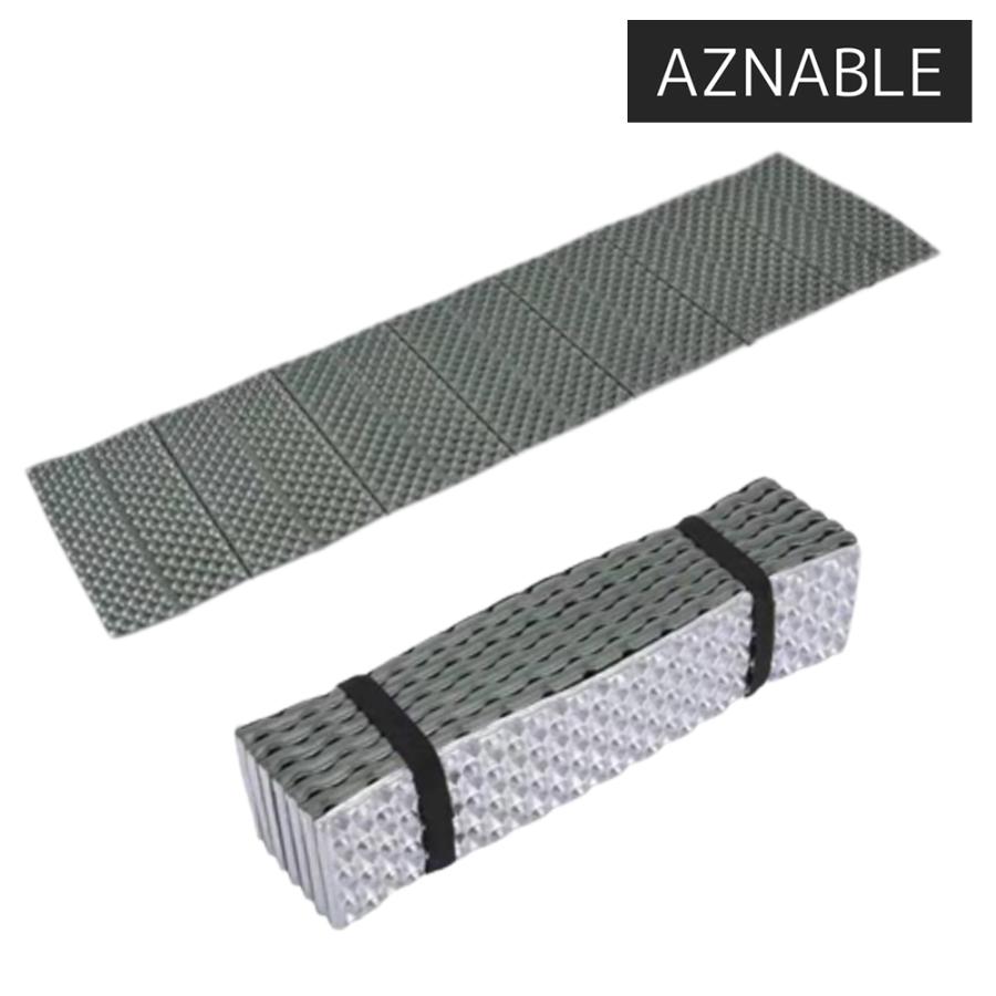 キャンプマット 折りたたみ 片側アルミ加工 軽量 収納袋付き 車中泊 キャンプ クッション アウトドア 厚み1cm