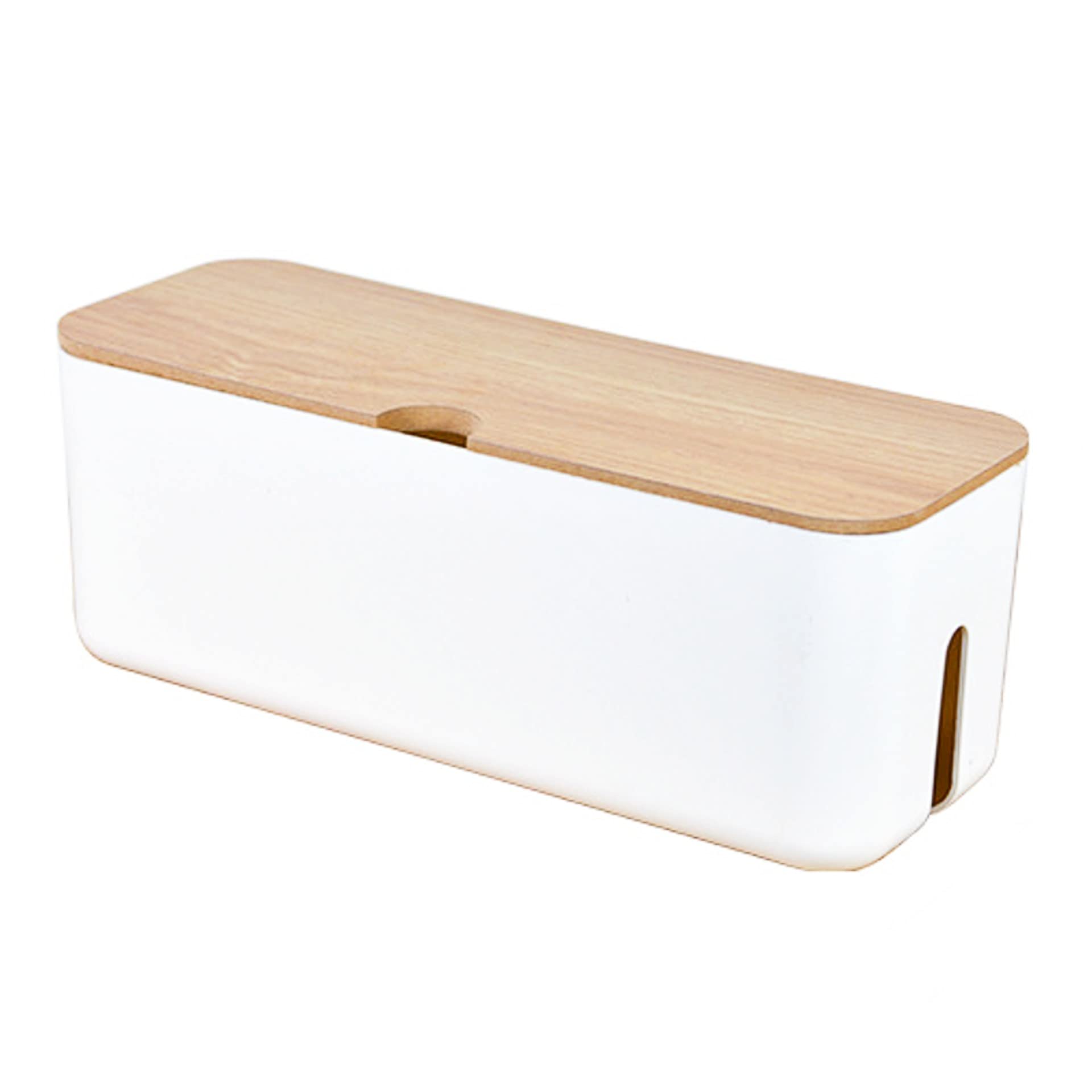 【ポイント5倍】ケーブルボックス 北欧インテリア 電源タップ テーブルタップ 収納ボックス 1個 (ホワイト, Lサイズ)