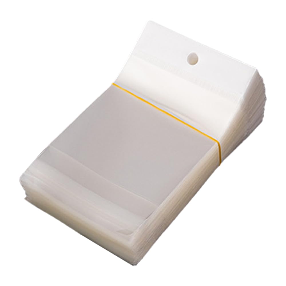 【レビュープレゼント】OPP袋 ヘッダー テープ付き 穴あき 透明袋 フック用 200枚入 (透明背景 内寸6x8.5cm)