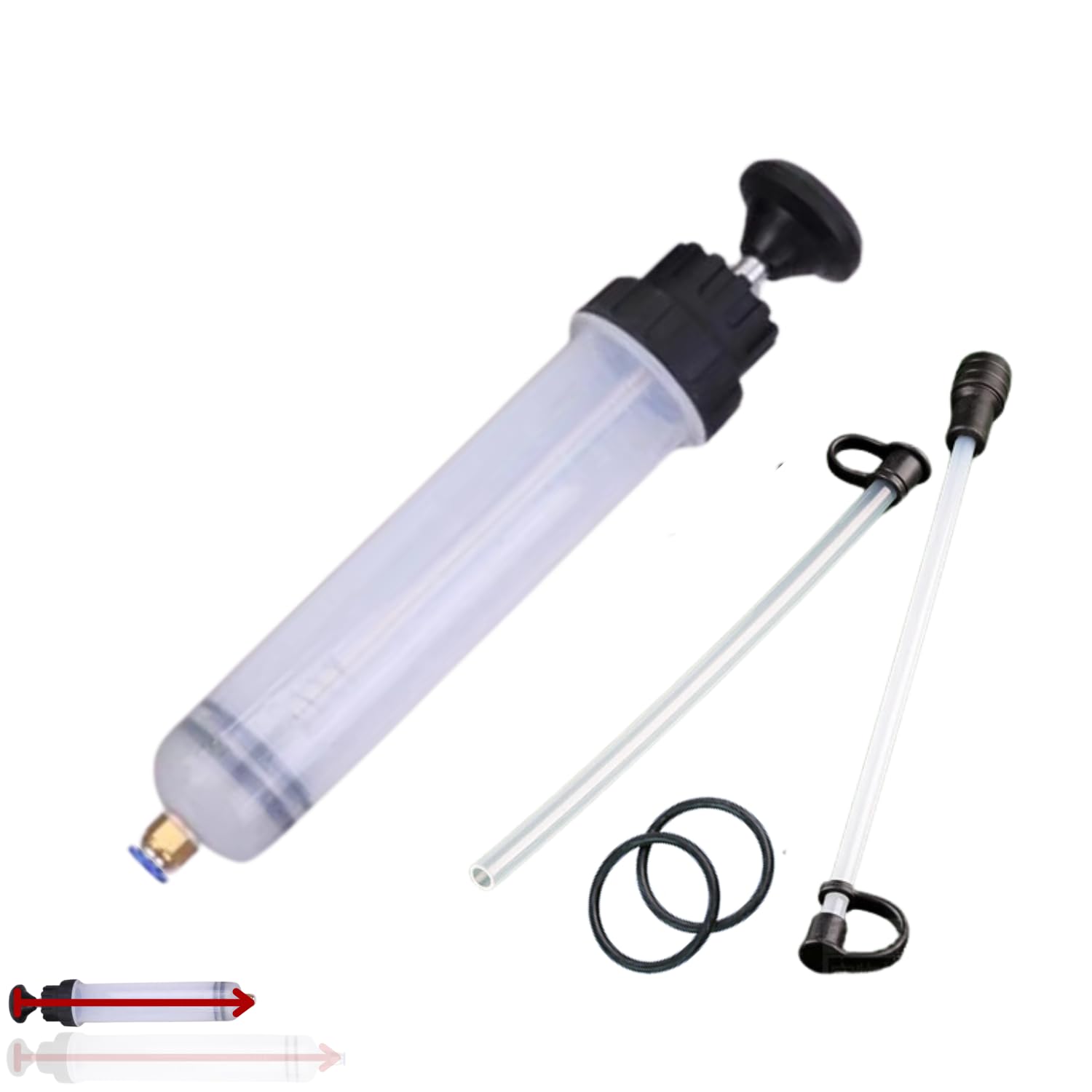 【ポイント5倍】手動オイルポンプ 注射器タイプ 【200ml】 抽出ポンプ 手動流体チェンジャー 手動オイ..