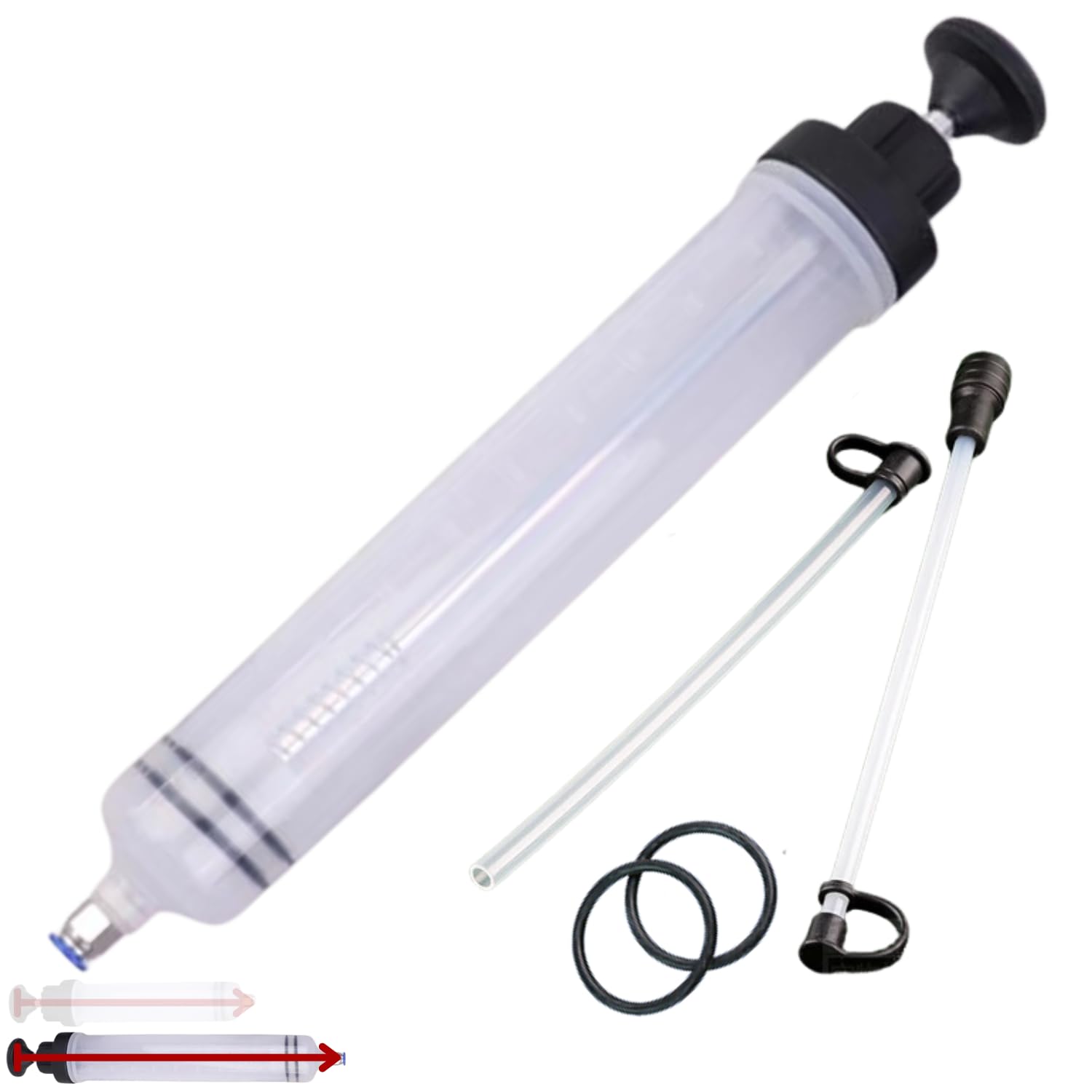 【ポイント5倍】手動オイルポンプ 注射器タイプ 【500ml】 抽出ポンプ 手動流体チェンジャー 手動オイ..