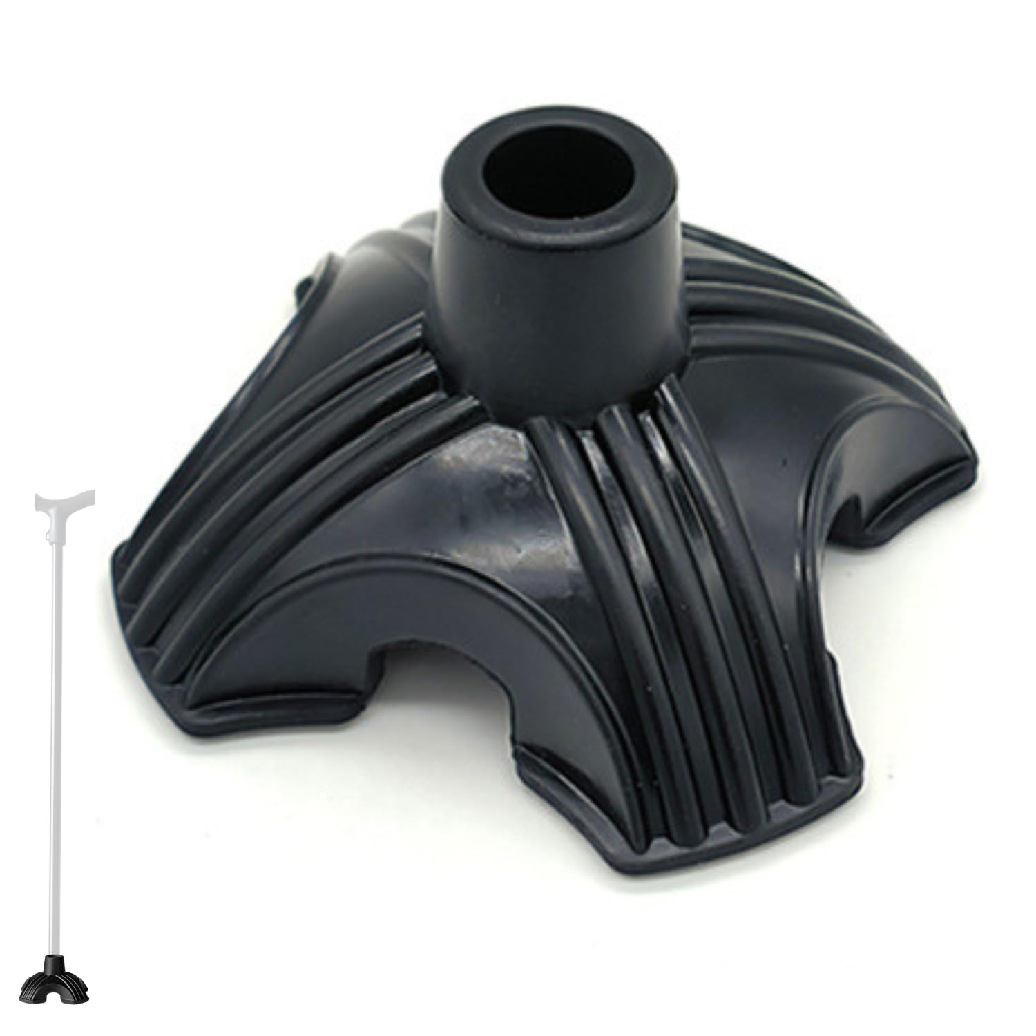 【ポイント5倍】杖先ゴム ステッキ 交換 滑り止め 倒れない 介護 安定 替えゴム 4本足 19mm径