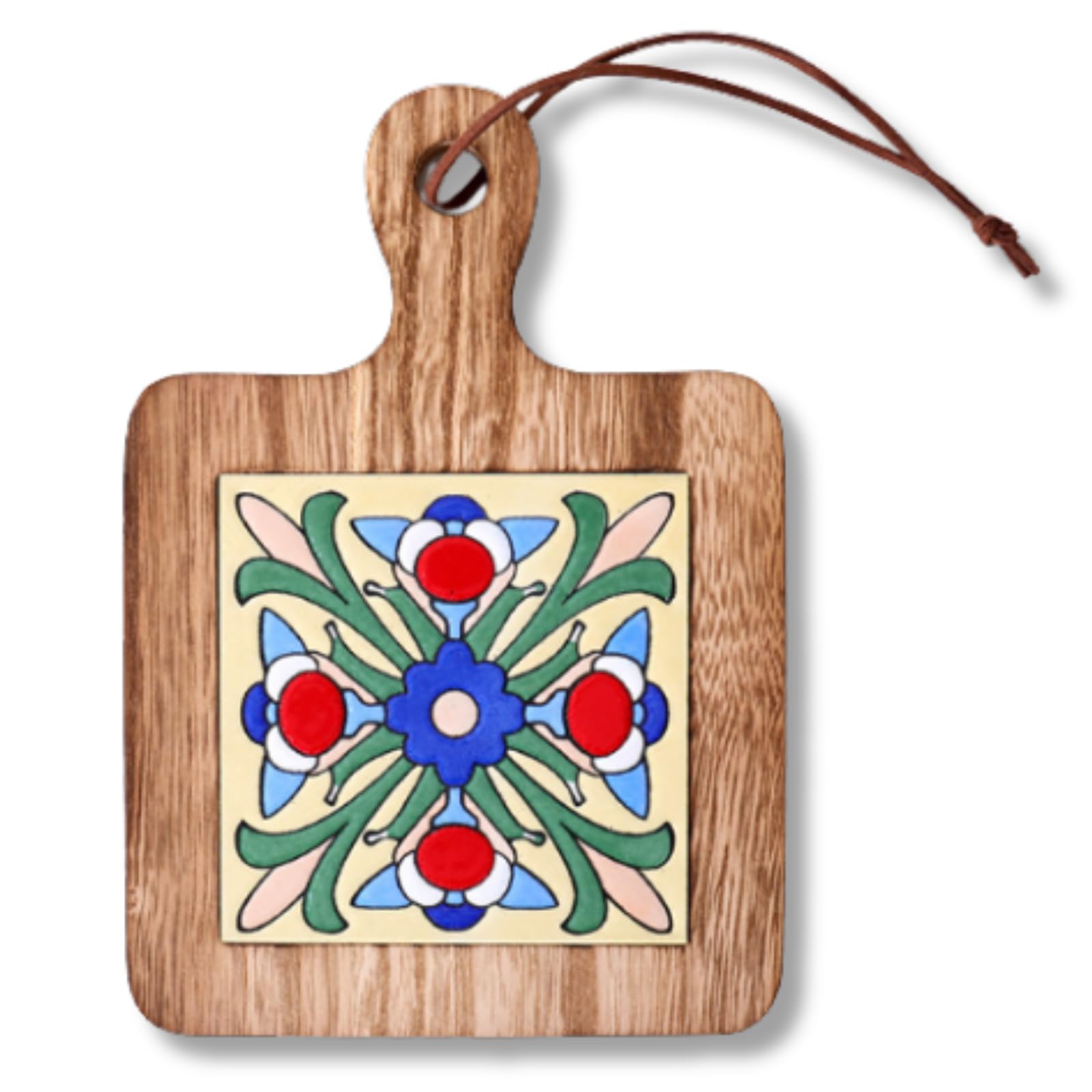 【レビュープレゼント】鍋敷き 木製 タイル コースター 耐熱 北欧 おしゃれ 断熱 ポットマット レストラン カフェ キャンプ (type-E)