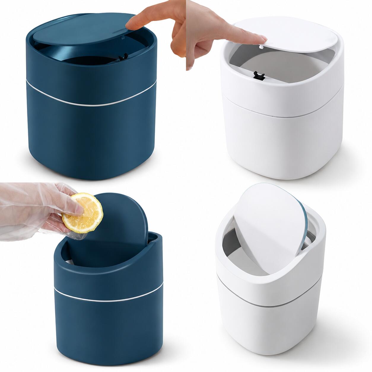 乐天商城 - 【レビュープレゼント】卓上ゴミ箱 ふた付き スリム おしゃれ 小さい ワンプッシュで開閉 ミニダストボックス シンプル