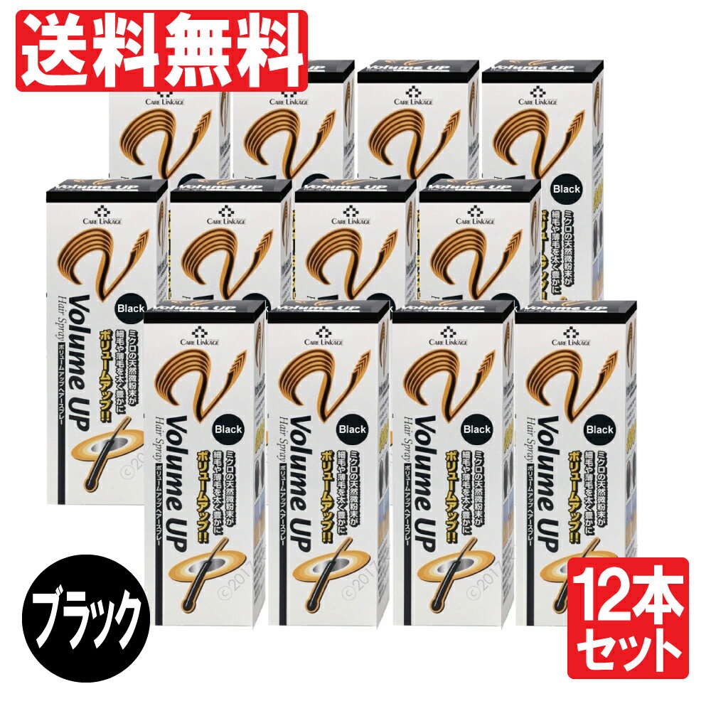 増毛スプレー ブラック 2400g（200g×12本セット）瞬間増毛 薄毛 抜毛 対策 ふりかけ ボリュームアップ ヘアスプレー かつらの代わりに染毛料 送料無料