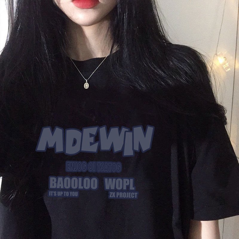 韓国ファッション BF風 Tシャツ 夏 ゆるい レディース 半袖 原宿系 トップス ヒップホップ ダンス ストリート風 azon-shop00-10001382 AZONSHOP パッケージ画像