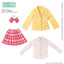 アゾン　45ブレザー制服set(イエロー×ピンクチェック) AZONE 1/3 ドール用 アウトフィット＆アイテム