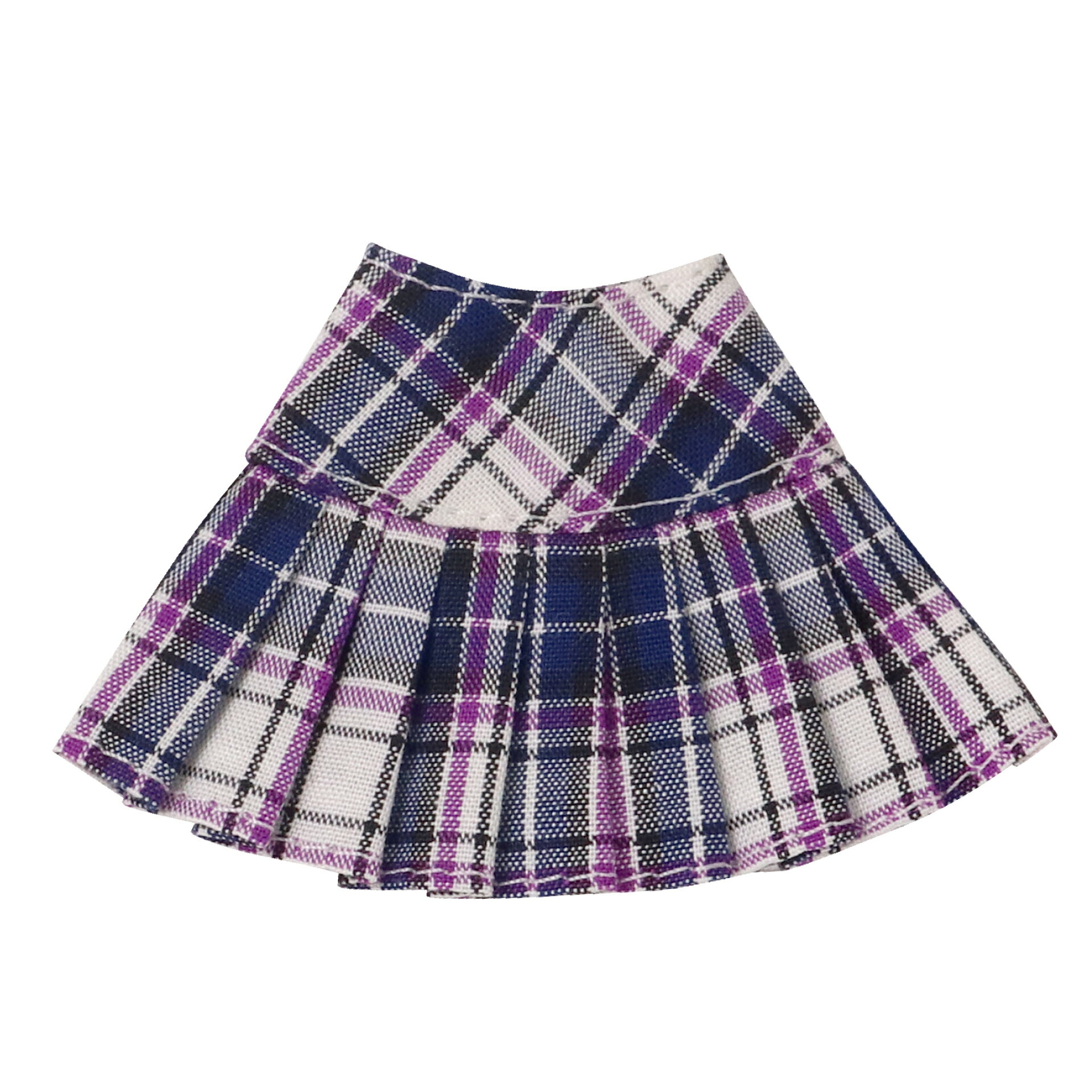 アゾン　1/12 プリーツミニスカート（パープルチェック）　AZONE 1/12 ドール用 アウトフィット＆アイテム