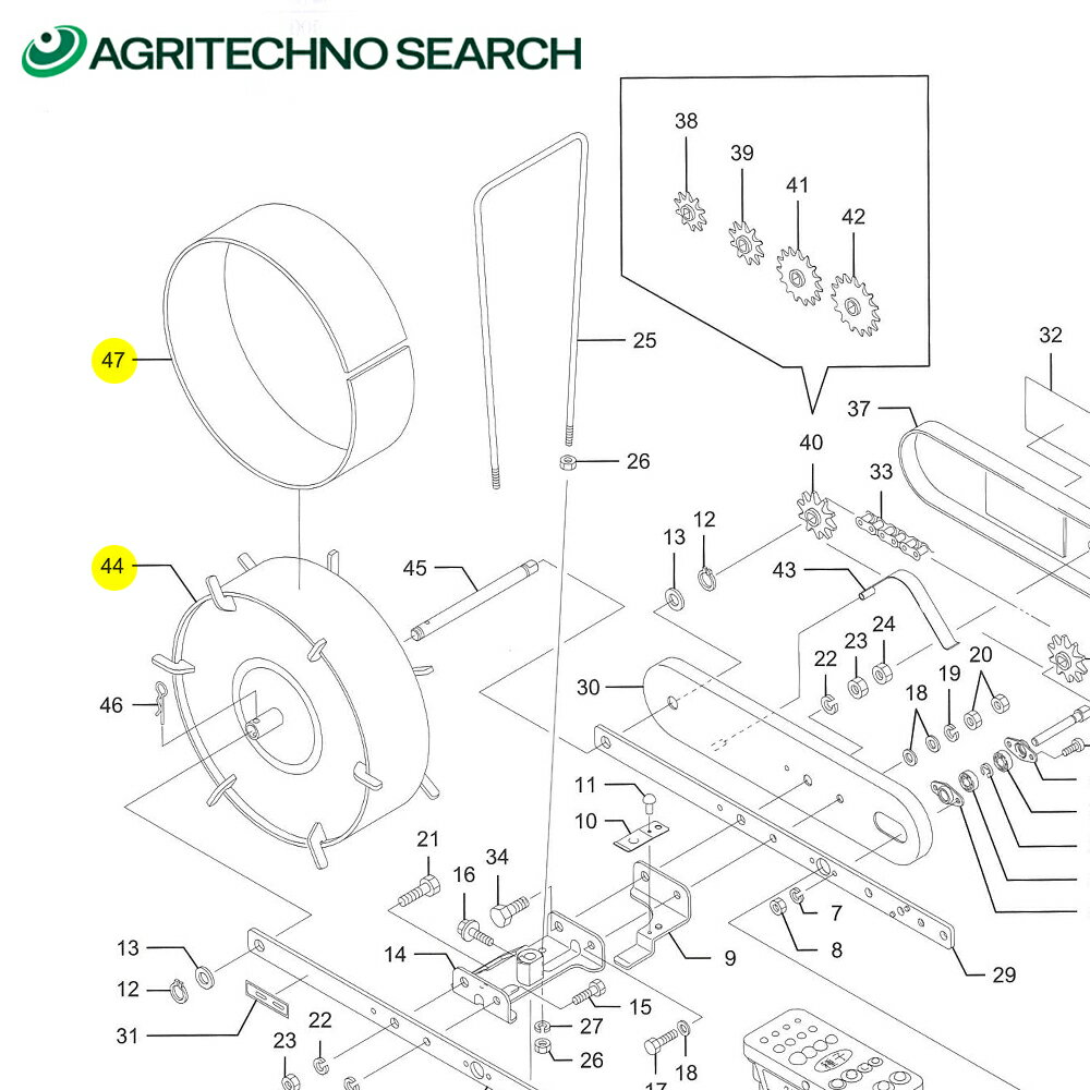 アグリテクノサーチ｜アグリテクノ矢崎 播種機 ＜純正部品＞クドウローラ80 + クドウリンゴム クリーンシーダAP-1/AP-1D用｜法人様限定 2