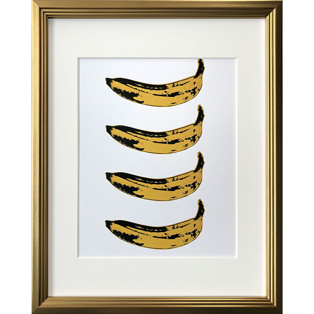 Andy Warhol｜アンディ・ウォーホール アートフレーム Banana 1966 x4 【bicosya/美工社】 IAW-62097｜法人様限定