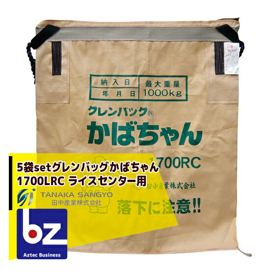 田中産業｜＜5枚セット＞穀類輸送袋 グレンバッグかばちゃん　1700リットル RC(ライスセンター用)｜法人様限定