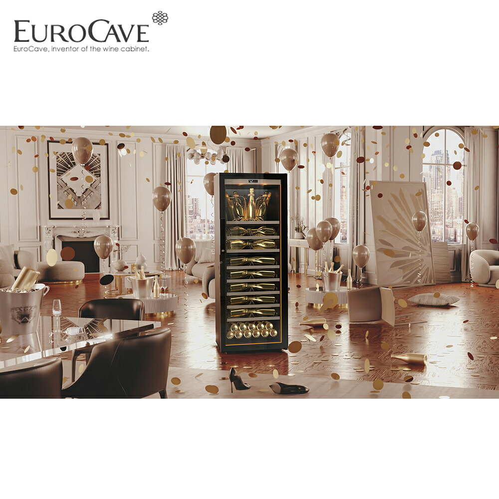 EUROCAVE ユーロカーブ ワインセラー シャンパンセラー フルガラスドア/62〜75本収...