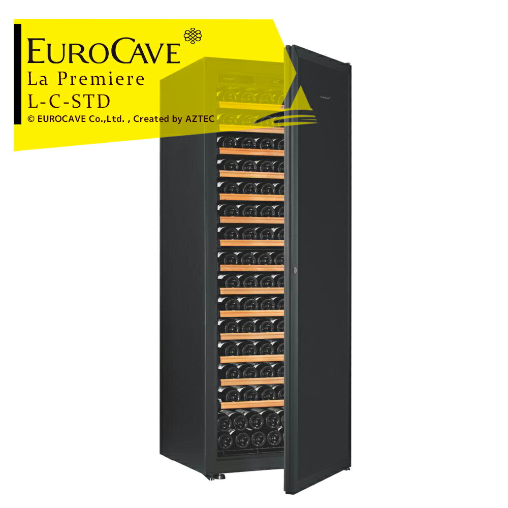 EUROCAVE｜ユーロカーブ ユーロカーブ ラ・プルミエシリーズ La PREMIERE-L-C-STD（黒） 標準ドア/182本収容