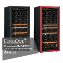 EUROCAVE｜＜納期は都度お知らせします＞ユーロカーブ ユーロカーブ プルミエシリーズ Premiere-M-T-PTHF（黒/赤） ガラスドア/169本収容