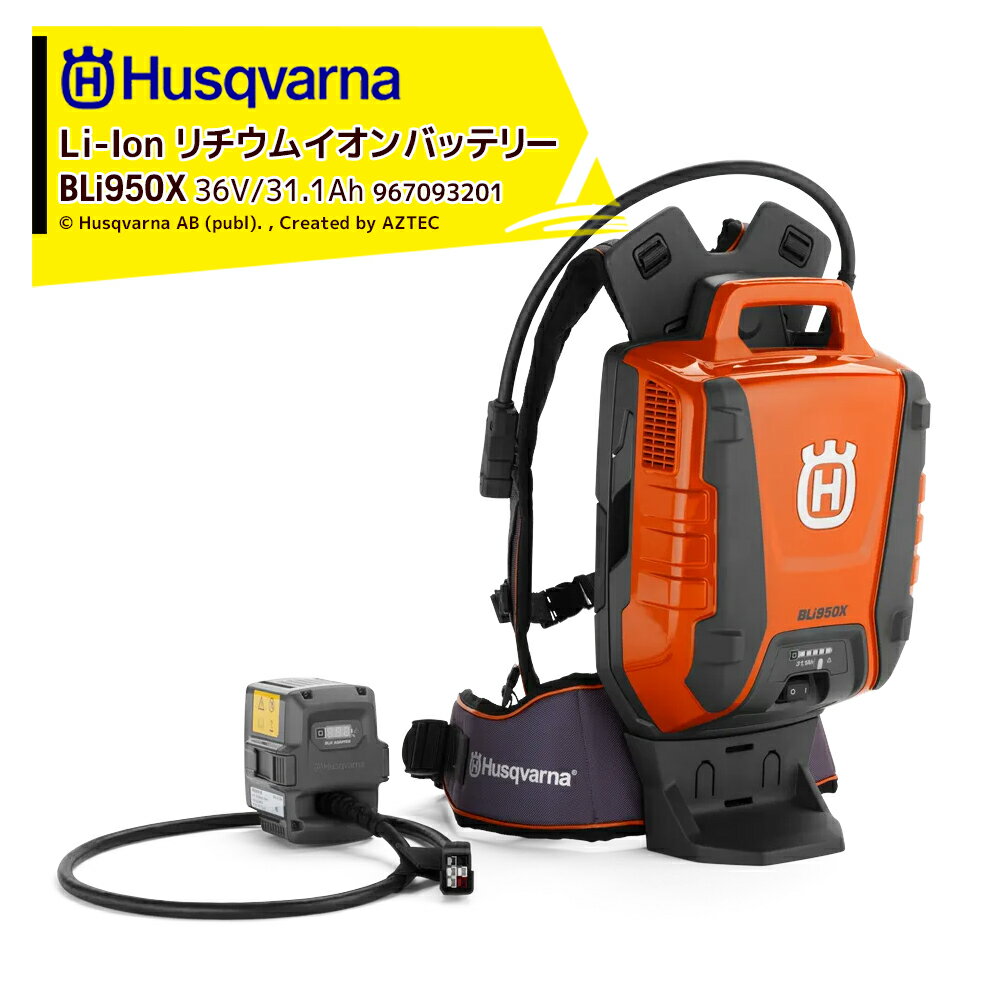 !!エントリーで最大100%ポイントバック!! Husqvarna|<2台セット品>ハスクバーナ Li-Ion 大容量背負式リチウムイオンバッテリー 36V/9...