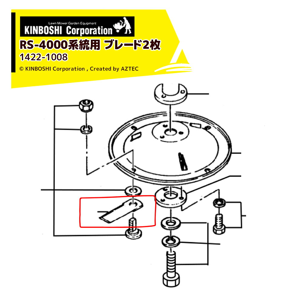 キンボシゴールデンスターエンジン式芝刈機・RS-4000・RS-4001・RS-4002・RS-4003・RS-4004用・ブレード 1台分2枚組※北海道・沖縄・離島は別途中継料がかかります。※季節商品のため、在庫切れ及びお届けまでお時間いただく場合がございます。お急ぎの場合は在庫確認等お問い合わせください。