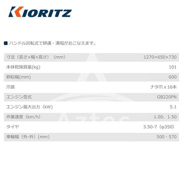 【共立（やまびこ）】リターンカルチ KRD703R エンジン最大出力5.1kW